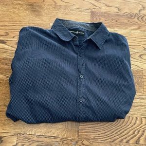 Beverly Hills polo club navy blue button up shirt